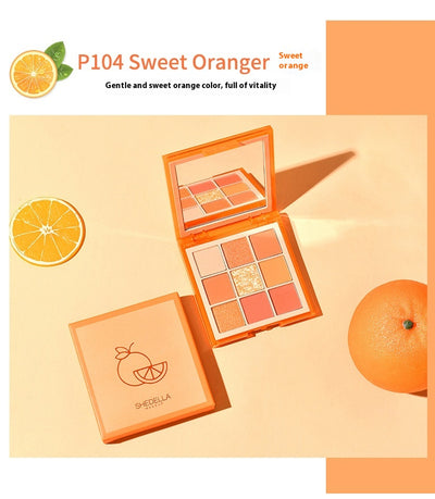 Paleta de Sombras 9 Colores con Brillo - Tonos Tierra y Naranja para Maquillaje Profesional - Image 22