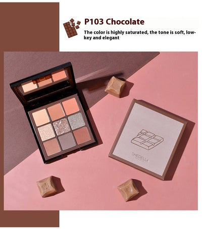 Paleta de Sombras 9 Colores con Brillo - Tonos Tierra y Naranja para Maquillaje Profesional - Image 23