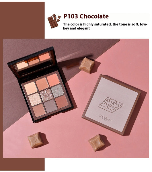 Paleta de Sombras 9 Colores con Brillo - Tonos Tierra y Naranja para Maquillaje Profesional - Image 23