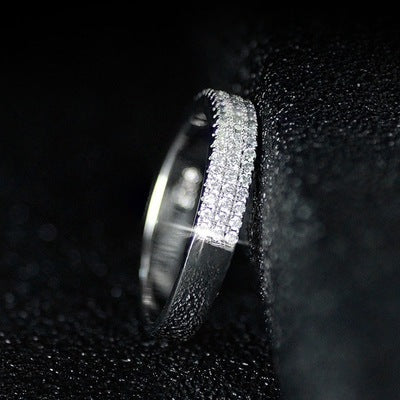 Anillo de Diamantes Princesa Triple Fila - Image 13