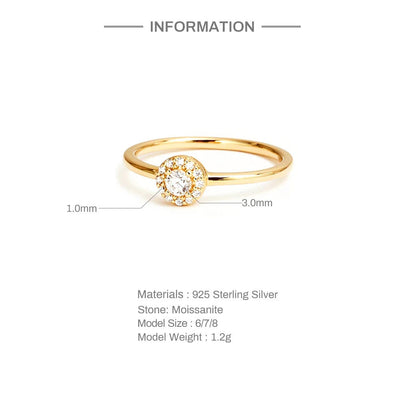 Anillo de Moissanita con Esquinas Redondeadas Wind en Oro 18K - Image 17