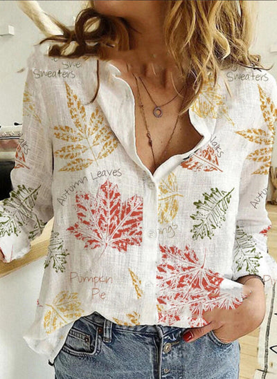 Blusa Estampada de Solapa y Manga Larga para Mujer - Image 17