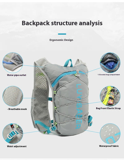 Mochila de Running Multifuncional de Nailon con Reflejante de Seguridad - Image 15
