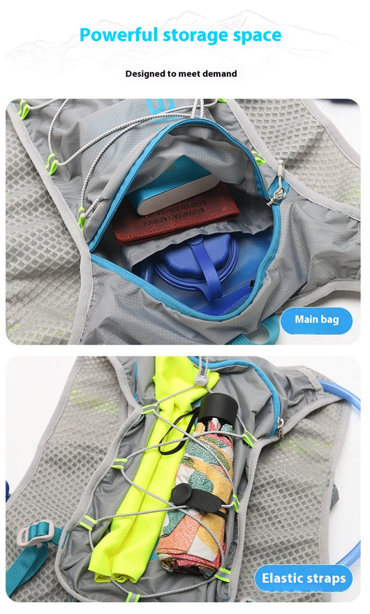 Mochila de Running Multifuncional de Nailon con Reflejante de Seguridad - Image 16