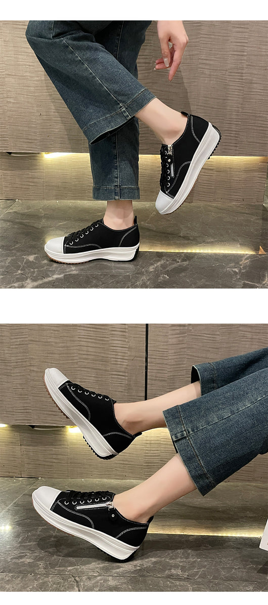 Zapatos de Plataforma Talla Grande con Cordones - Cómodos y Modernos para Mujer - Image 25