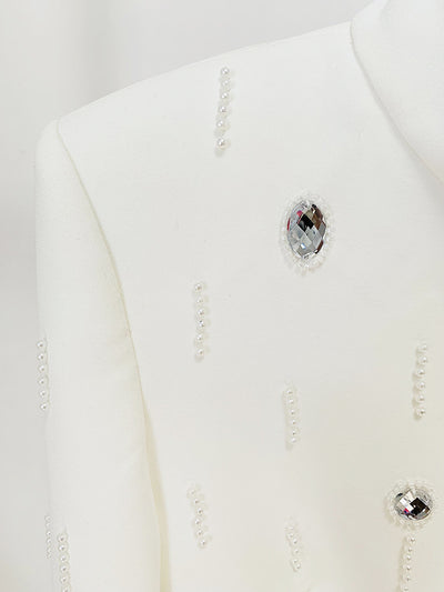 Conjunto de Vestido Corto Elegante con Incrustaciones de Diamantes - Dos Piezas - Image 28