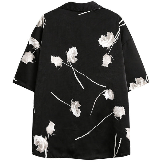 Camisa Casual de Manga Corta Rosa para Hombre - Image 25