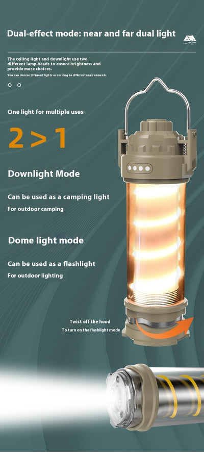Linterna Táctica LED para Campamento con Luz Ambiental Ajustable - Image 19