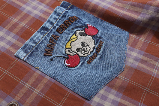 Camisa Cuadros Suelta Manga Corta para Hombre - Image 20