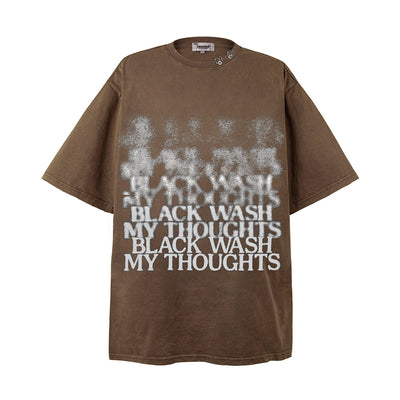 Camiseta Punk con Estampado de Letras para Hombre - Image 23