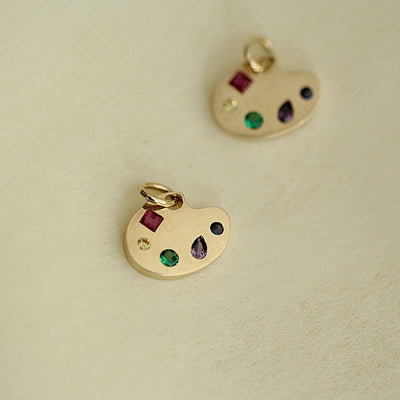 Dije Paleta Multicolor en Circón y Oro Amarillo 9K - Image 12