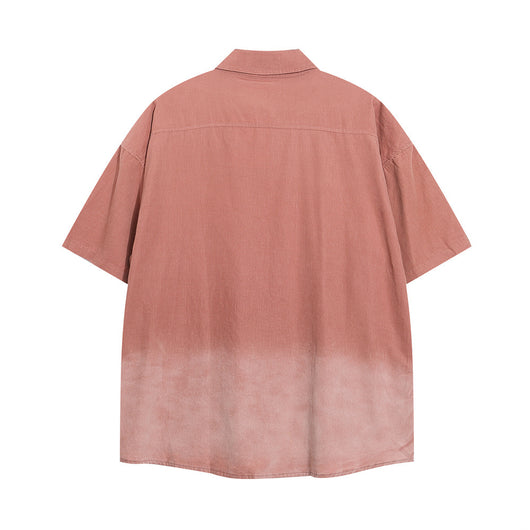 Camisa Suelta de Verano con Bolsillos Bordados para Hombre - Image 32