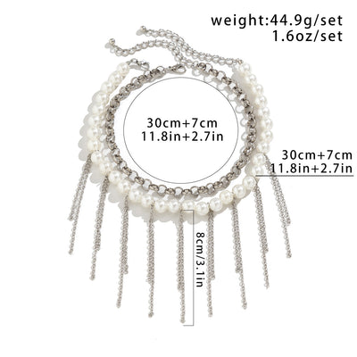 Collar Retro Doble Capa con Borla de Perla - Accesorio Elegante para Mujer - Image 16