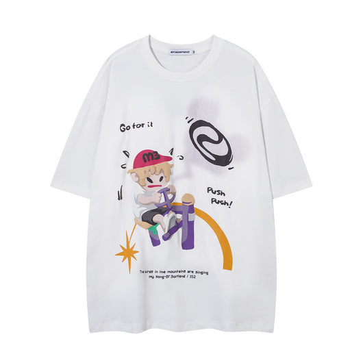 Camiseta de Algodón Estampada de Manga Corta para Hombre - Image 33