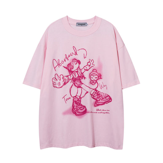 Playera de Algodón con Diseño Cartoon para Hombre y Mujer - Image 27