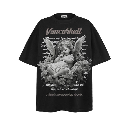 Playera Estampada de Manga Corta Little Angel para Hombre - Image 19