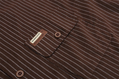 Camisa de Manga Corta con Rayas Verticales para Hombre - Image 20