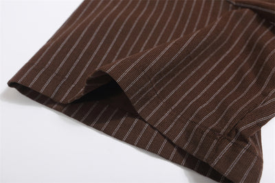 Camisa de Manga Corta con Rayas Verticales para Hombre - Image 27