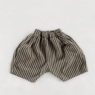 Shorts Infantiles de Algodón y Lino con Rayas Verticales para Verano - Image 21
