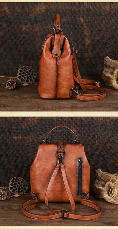 Mochila Retro para Viajes con Diseño en Relieve para Mujer - Image 14