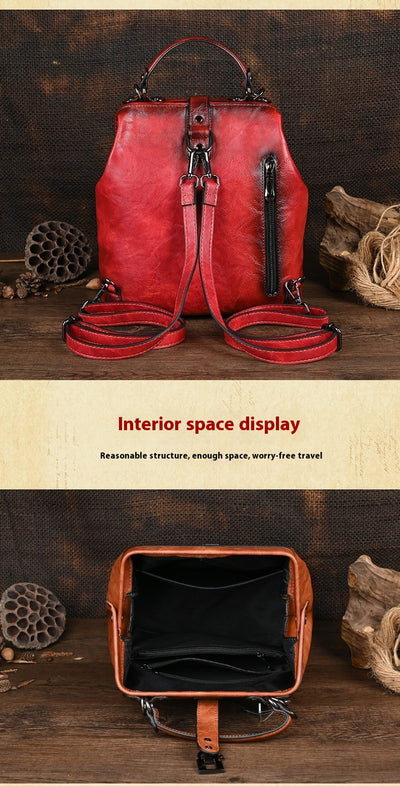 Mochila Retro para Viajes con Diseño en Relieve para Mujer - Image 17