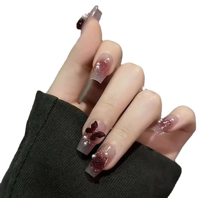Uñas Postizas Removibles Diseño Clásico - Acabado Profesional - Image 49