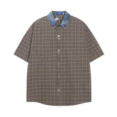 Camisa Cuadriculada Holgada para Hombre - Estilo Casual Versátil - Image 24