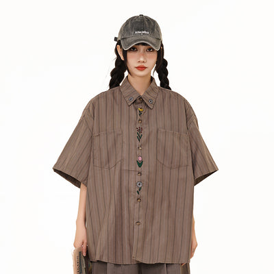 Camisa Casual de Rayas Verticales para Hombre - Image 29