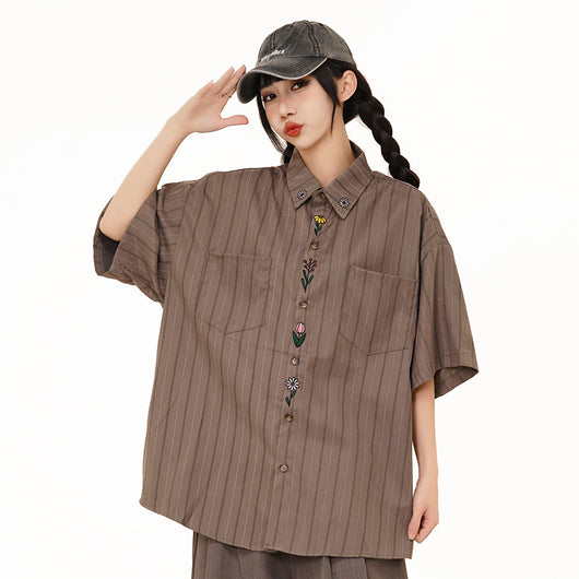 Camisa Casual de Rayas Verticales para Hombre - Image 34
