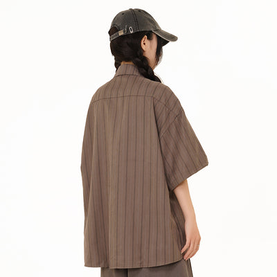 Camisa Casual de Rayas Verticales para Hombre - Image 36