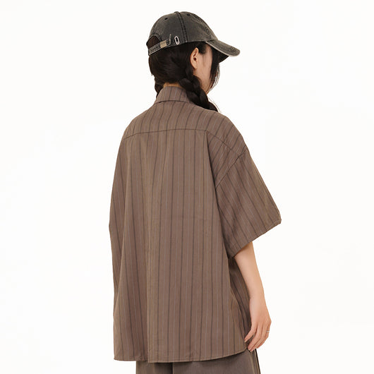 Camisa Casual de Rayas Verticales para Hombre - Image 36