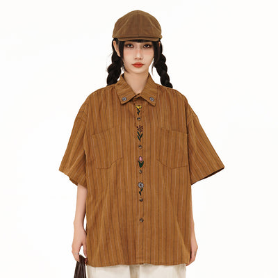 Camisa Casual de Rayas Verticales para Hombre - Image 42