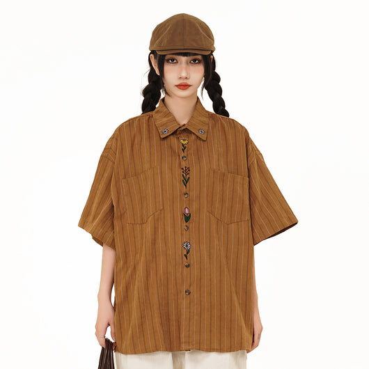 Camisa Casual de Rayas Verticales para Hombre - Image 42