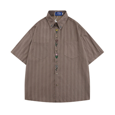 Camisa Casual de Rayas Verticales para Hombre - Image 43