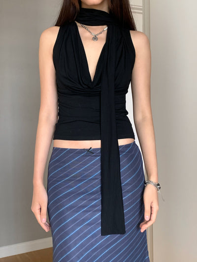 Blusa Halter Escotada con Tirantes Finos - Chaleco Veraniego Elegante - Image 26