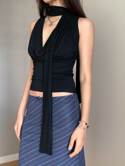 Blusa Halter Escotada con Tirantes Finos - Chaleco Veraniego Elegante - Image 31