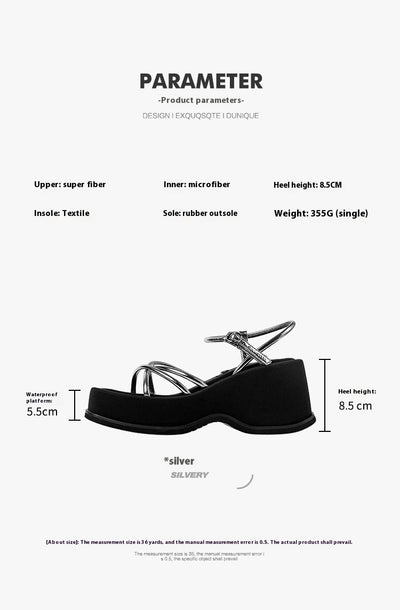 Sandalias Plataforma Impermeables con Tira Abierta para Mujer - Calzado de Verano - Image 6