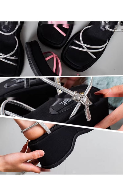 Sandalias Plataforma Impermeables con Tira Abierta para Mujer - Calzado de Verano - Image 24