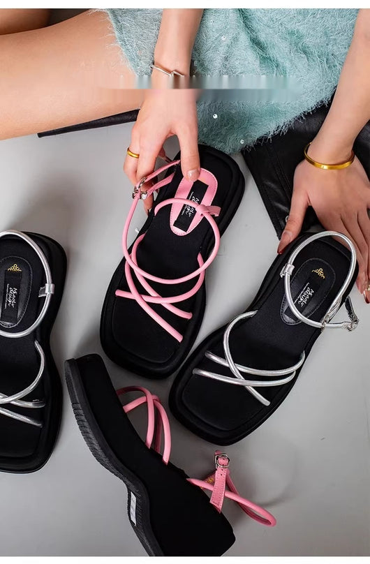 Sandalias Plataforma Impermeables con Tira Abierta para Mujer - Calzado de Verano - Image 27
