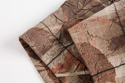 Camisa Suelta Estampado Flores y Hojas para Hombre - Image 25