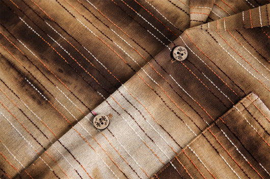 Camisa de Manga Corta con Rayas Degradadas para Hombre - Image 32