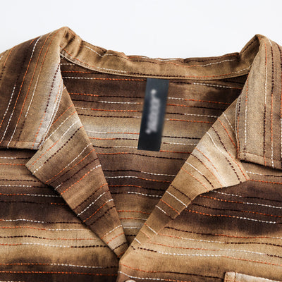 Camisa de Manga Corta con Rayas Degradadas para Hombre - Image 43