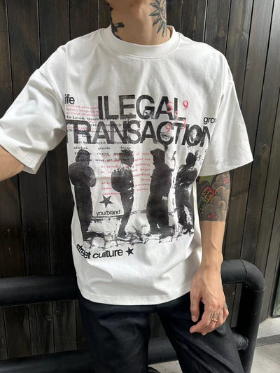 Camiseta Holgada de Algodón Puro Lavado Vintage - Image 10