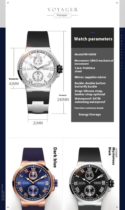 Reloj Automático Mecánico Impermeable con Esfera Luminosa para Hombre - Image 18