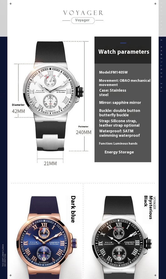 Reloj Automático Mecánico Impermeable con Esfera Luminosa para Hombre - Image 18