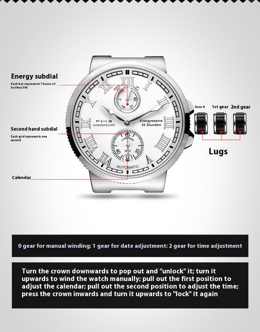 Reloj Automático Mecánico Impermeable con Esfera Luminosa para Hombre - Image 19