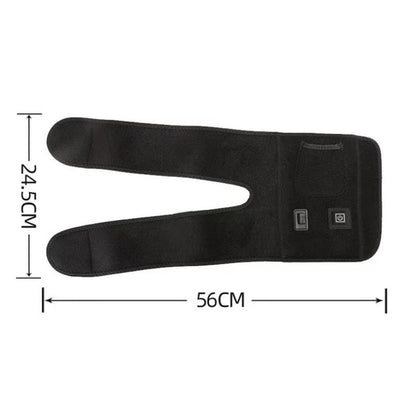 Black electric heating knee pad with power and temperature controls, designed for warmth and physical therapy. - Image 10
