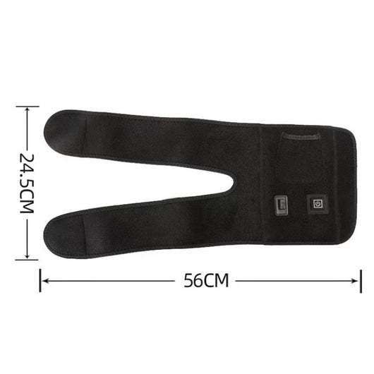 Black electric heating knee pad with power and temperature controls, designed for warmth and physical therapy. - Image 10