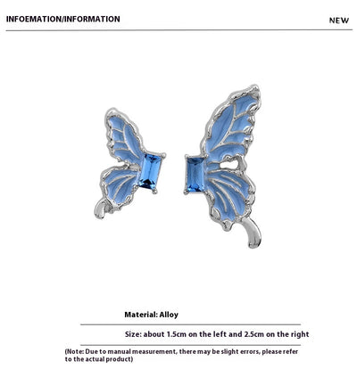 Aretes Mariposa Azul con Pintura al Óleo - Image 12