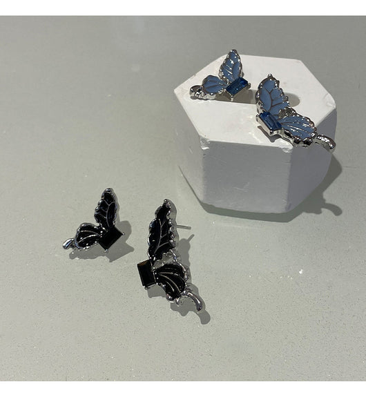 Aretes Mariposa Azul con Pintura al Óleo - Image 13
